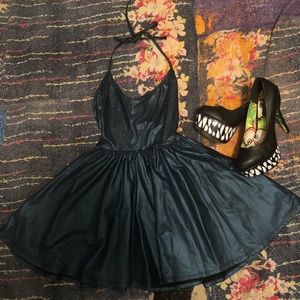 American Apparel Navy Skater Dress, Size M